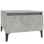 Sidebord 2 Stk Betonggrå 50X46X35 Cm Konstruert Tre
