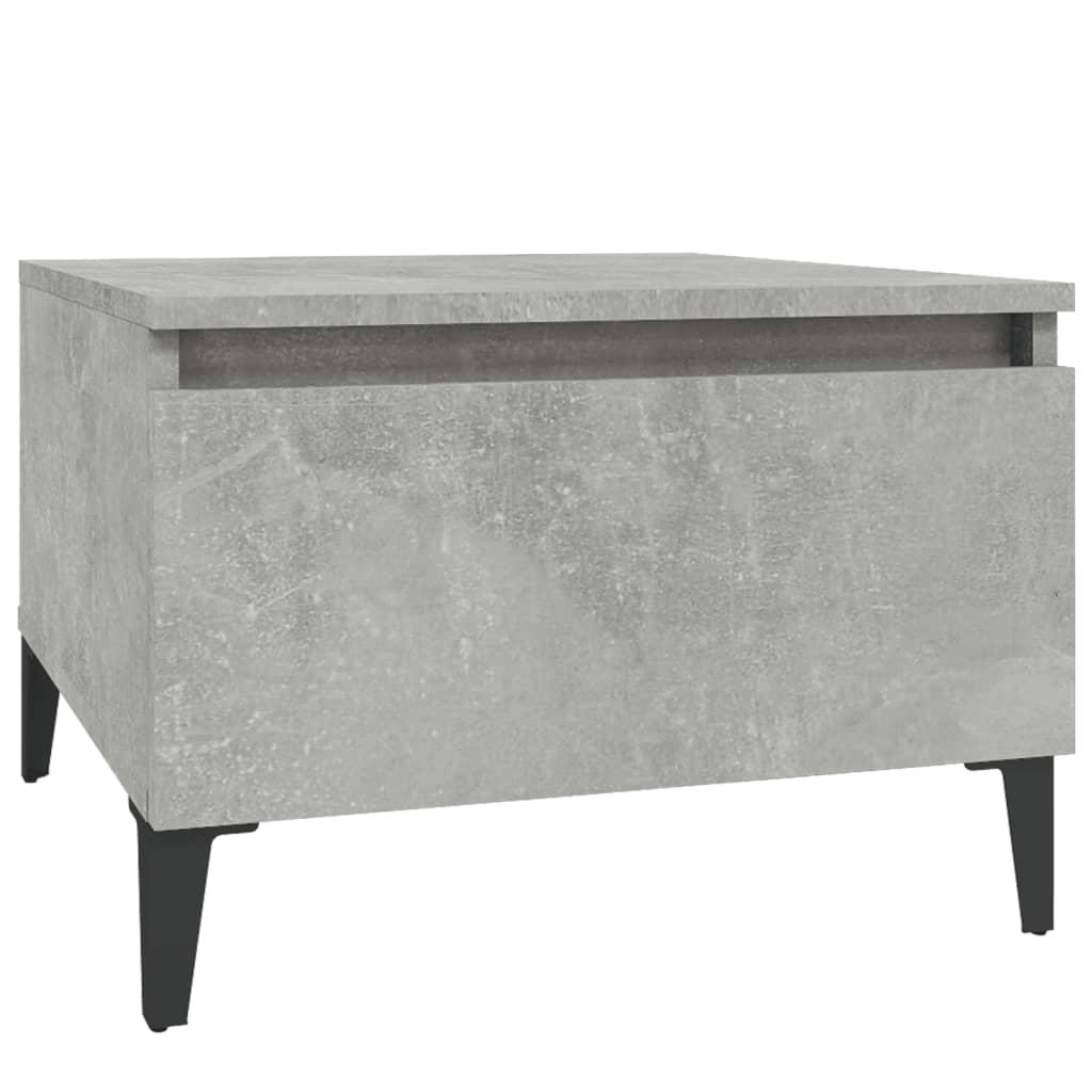 Sidebord 2 Stk Betonggrå 50X46X35 Cm Konstruert Tre