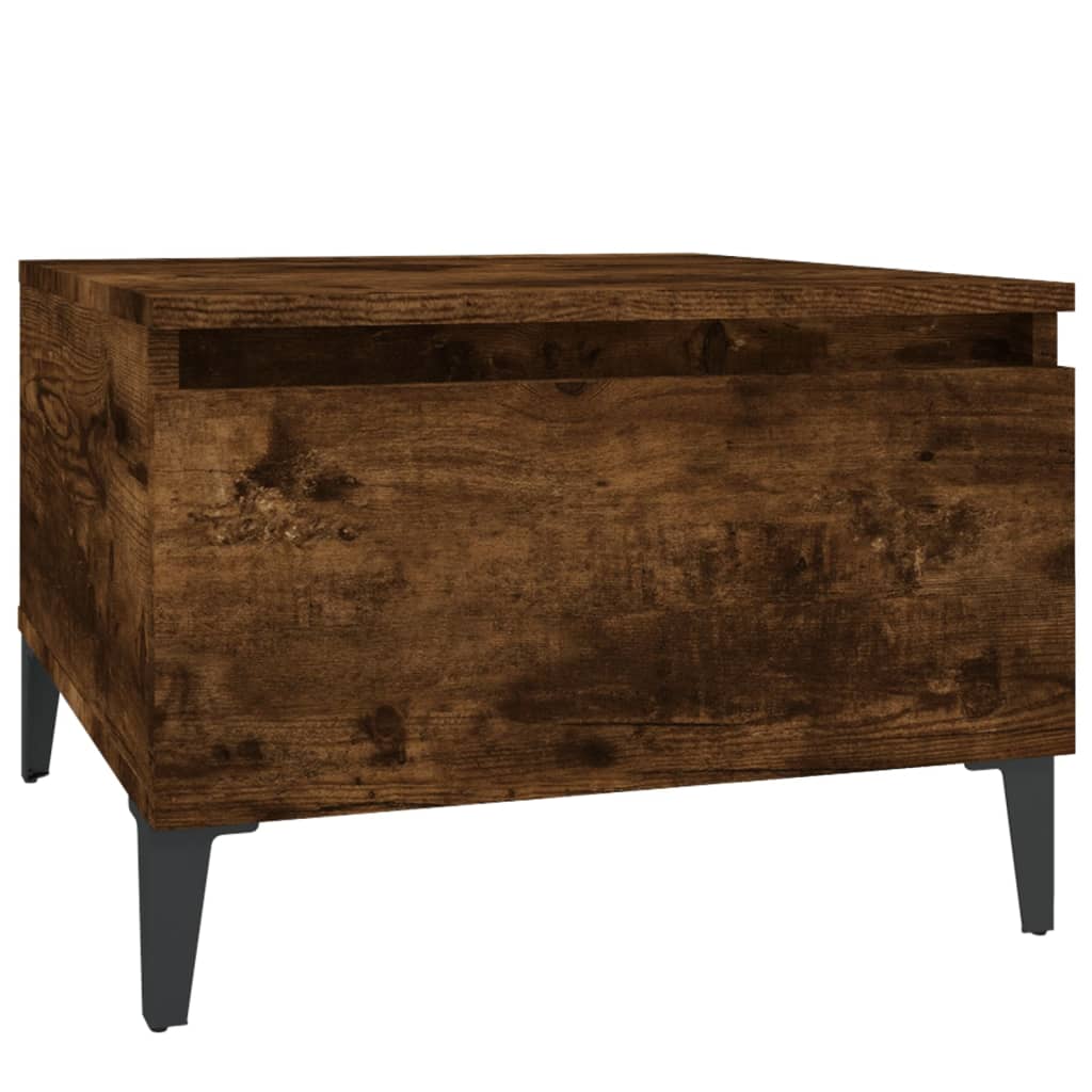 Sidebord Røkt Eik 50X46X35 Cm Konstruert Tre