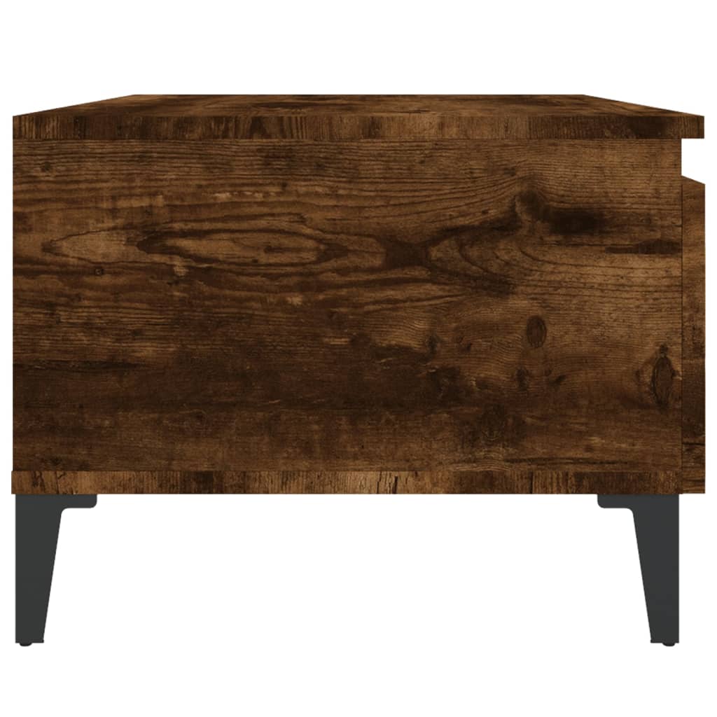 Sidebord Røkt Eik 50X46X35 Cm Konstruert Tre