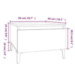 Sidebord Røkt Eik 50X46X35 Cm Konstruert Tre