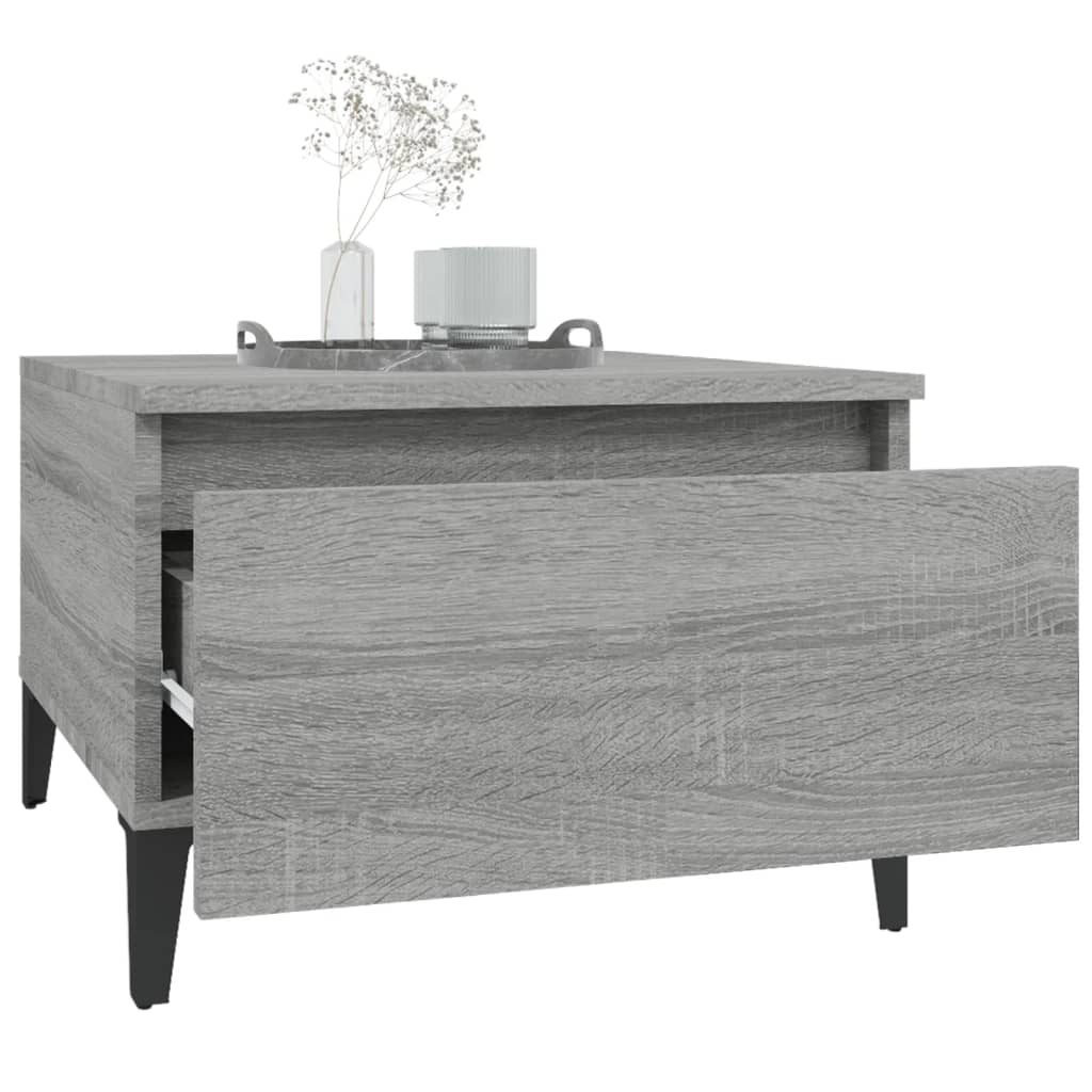 Sidebord Grå Sonoma 50X46X35 Cm Konstruert Tre