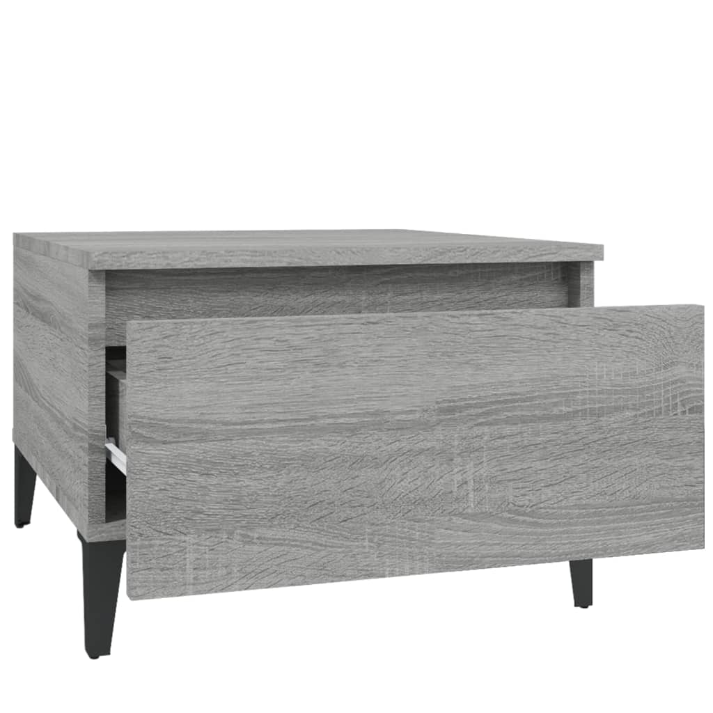 Sidebord Grå Sonoma 50X46X35 Cm Konstruert Tre