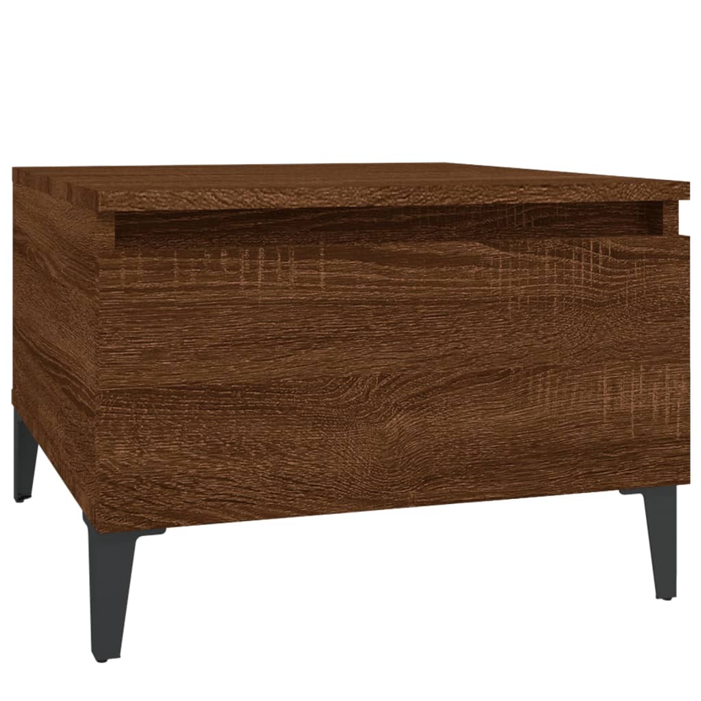Sidebord Brun Eik 50X46X35 Cm Konstruert Tre