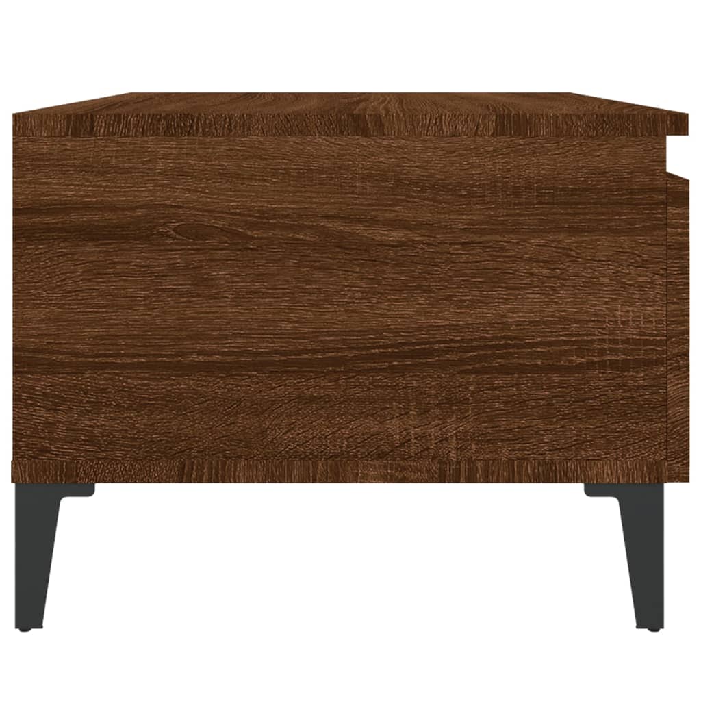 Sidebord Brun Eik 50X46X35 Cm Konstruert Tre