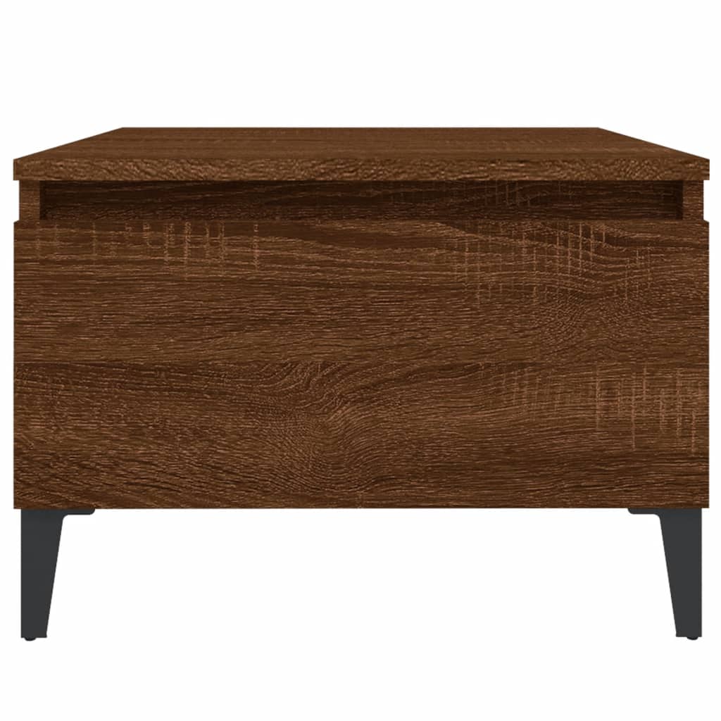 Sidebord 2 Stk Brun Eik 50X46X35 Cm Konstruert Tre