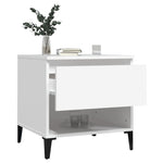 Sidebord Hvit 50X46X50 Cm Konstruert Tre