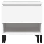 Sidebord Hvit 50X46X50 Cm Konstruert Tre