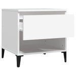 Sidebord Hvit 50X46X50 Cm Konstruert Tre