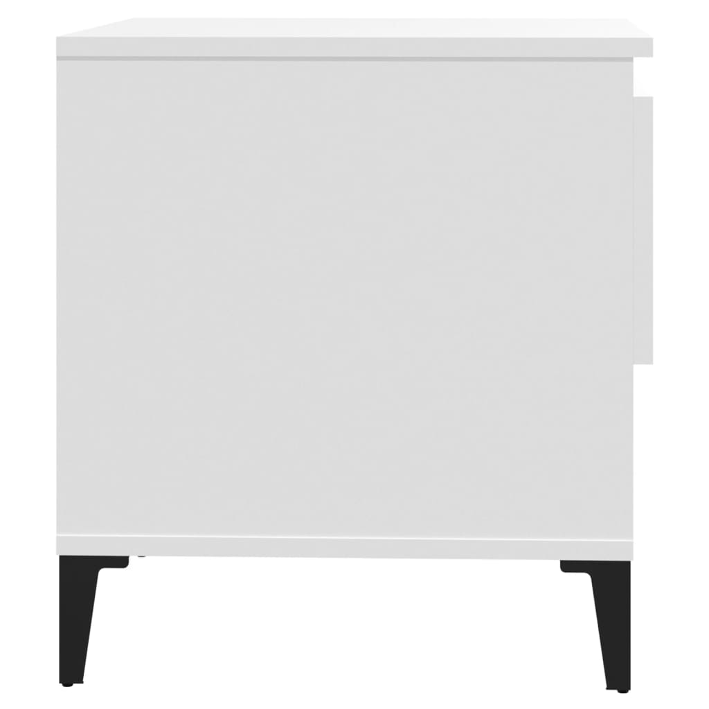 Sidebord Hvit 50X46X50 Cm Konstruert Tre