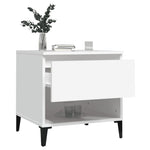 Sidebord 2 Stk Hvit 50X46X50 Cm Konstruert Tre