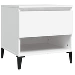 Sidebord 2 Stk Hvit 50X46X50 Cm Konstruert Tre