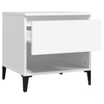 Sidebord 2 Stk Hvit 50X46X50 Cm Konstruert Tre