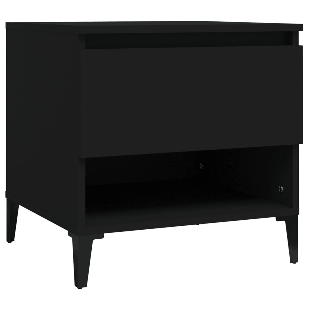 Sidebord Svart 50X46X50 Cm Konstruert Tre