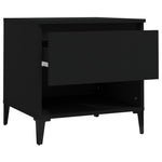 Sidebord Svart 50X46X50 Cm Konstruert Tre