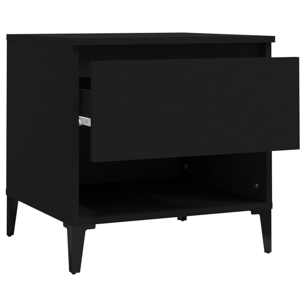 Sidebord Svart 50X46X50 Cm Konstruert Tre