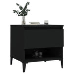 Sidebord 2 Stk Svart 50X46X50 Cm Konstruert Tre