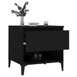 Sidebord 2 Stk Svart 50X46X50 Cm Konstruert Tre