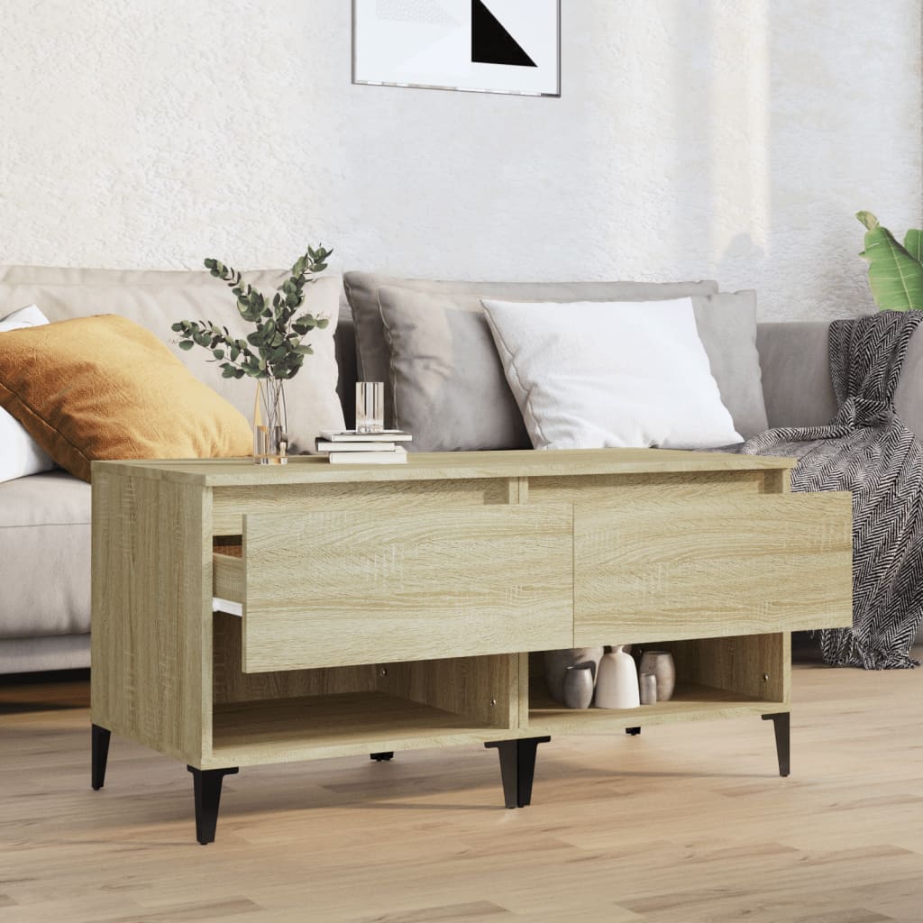 Sidebord 2 Stk Sonoma Eik 50X46X50 Cm Konstruert Tre
