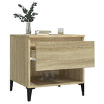 Sidebord 2 Stk Sonoma Eik 50X46X50 Cm Konstruert Tre