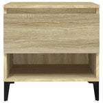 Sidebord 2 Stk Sonoma Eik 50X46X50 Cm Konstruert Tre