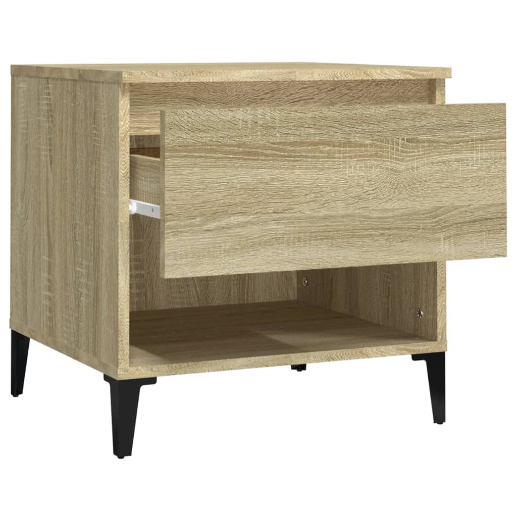 Sidebord 2 Stk Sonoma Eik 50X46X50 Cm Konstruert Tre