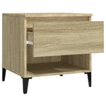 Sidebord 2 Stk Sonoma Eik 50X46X50 Cm Konstruert Tre