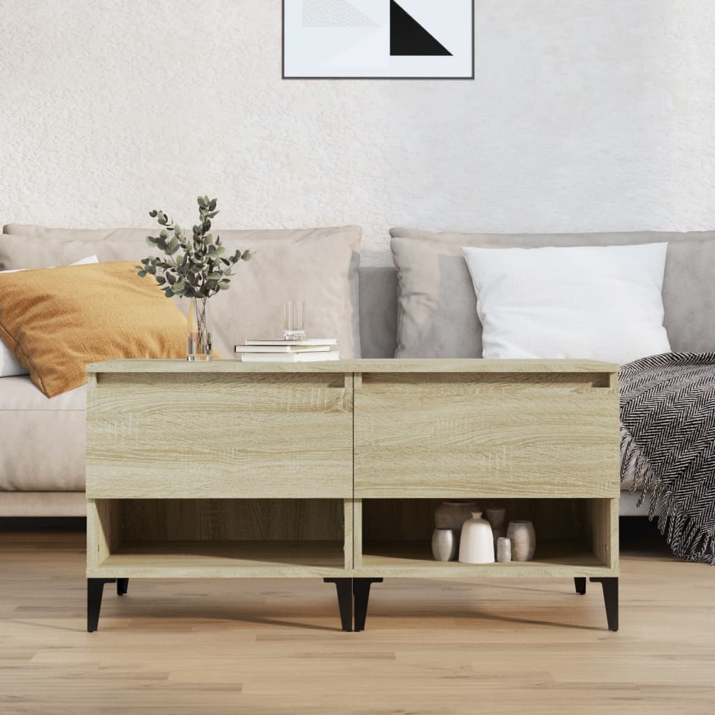 Sidebord 2 Stk Sonoma Eik 50X46X50 Cm Konstruert Tre