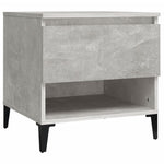 Sidebord 2 Stk Betonggrå 50X46X50 Cm Konstruert Tre