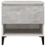 Sidebord 2 Stk Betonggrå 50X46X50 Cm Konstruert Tre