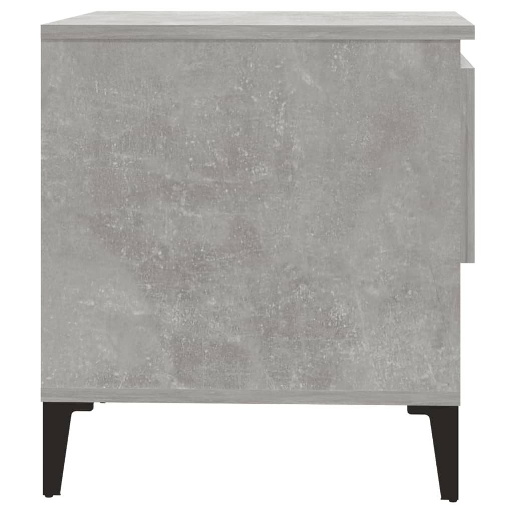 Sidebord 2 Stk Betonggrå 50X46X50 Cm Konstruert Tre