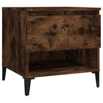 Sidebord 2 Stk Røkt Eik 50X46X50 Cm Konstruert Tre
