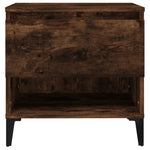 Sidebord 2 Stk Røkt Eik 50X46X50 Cm Konstruert Tre