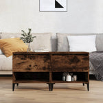 Sidebord 2 Stk Røkt Eik 50X46X50 Cm Konstruert Tre
