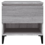Sidebord 2 Stk Grå Sonoma 50X46X50 Cm Konstruert Tre