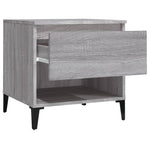 Sidebord 2 Stk Grå Sonoma 50X46X50 Cm Konstruert Tre