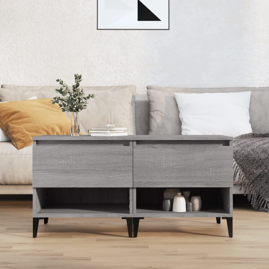 Sidebord 2 Stk Grå Sonoma 50X46X50 Cm Konstruert Tre