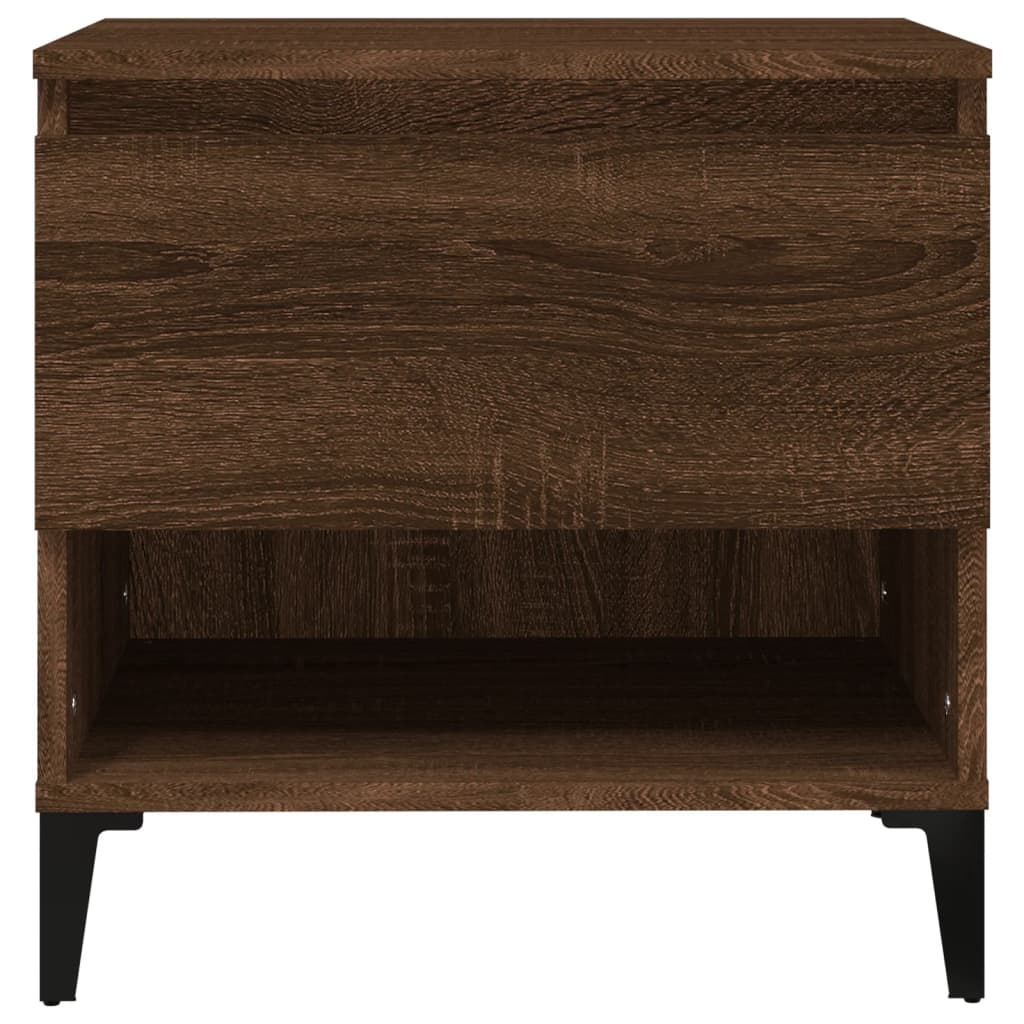 Sidebord Brun Eik 50X46X50 Cm Konstruert Tre
