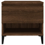 Sidebord Brun Eik 50X46X50 Cm Konstruert Tre
