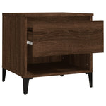 Sidebord Brun Eik 50X46X50 Cm Konstruert Tre