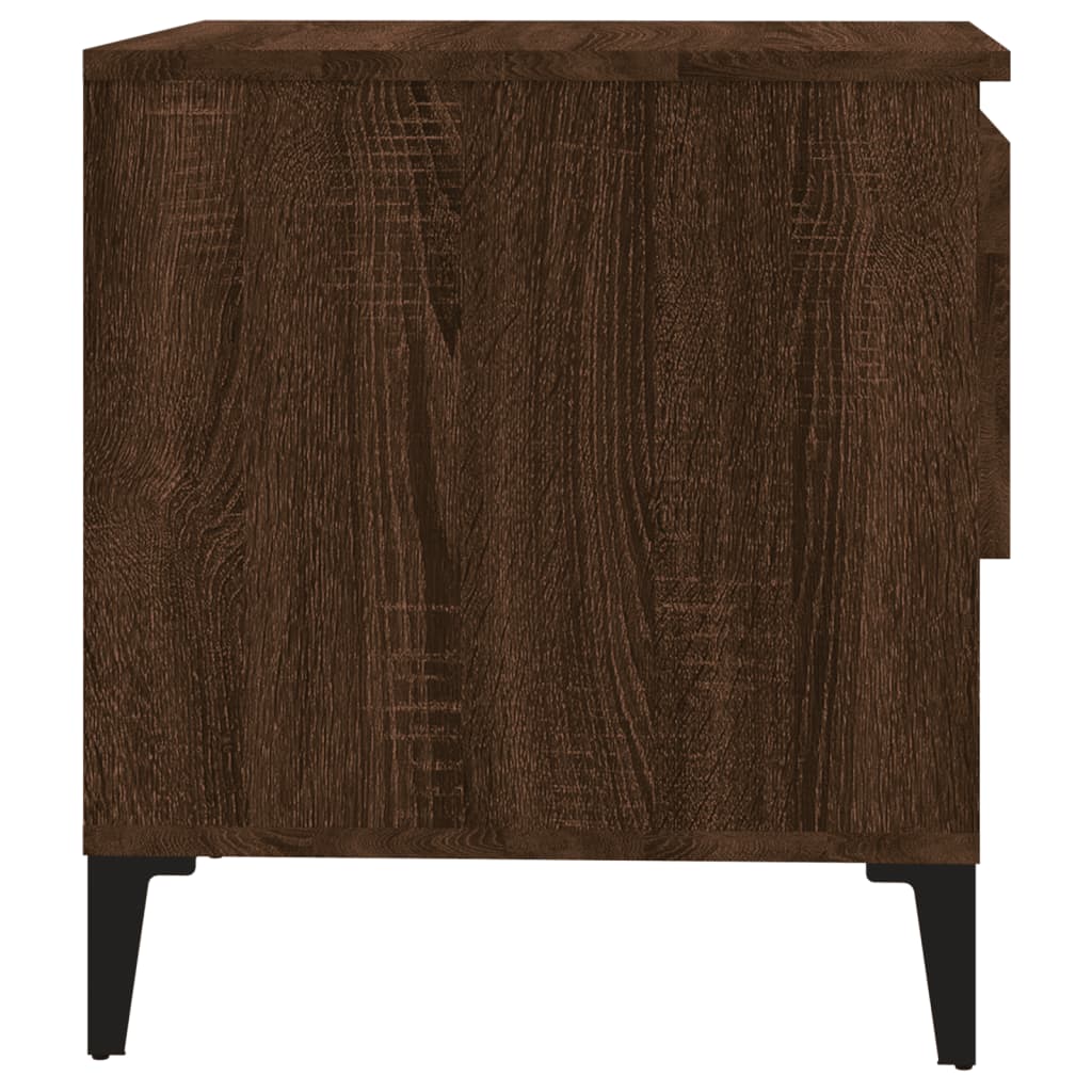 Sidebord Brun Eik 50X46X50 Cm Konstruert Tre