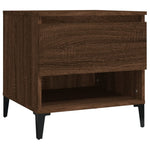 Sidebord 2 Stk Brun Eik 50X46X50 Cm Konstruert Tre