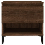 Sidebord 2 Stk Brun Eik 50X46X50 Cm Konstruert Tre