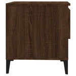 Sidebord 2 Stk Brun Eik 50X46X50 Cm Konstruert Tre