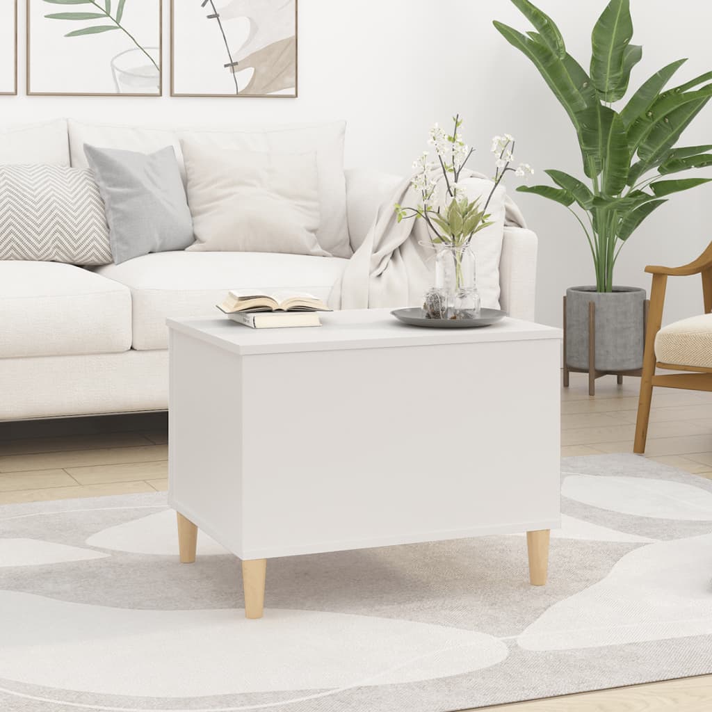 Salongbord Hvit 60X44,5X45 Cm Konstruert Tre