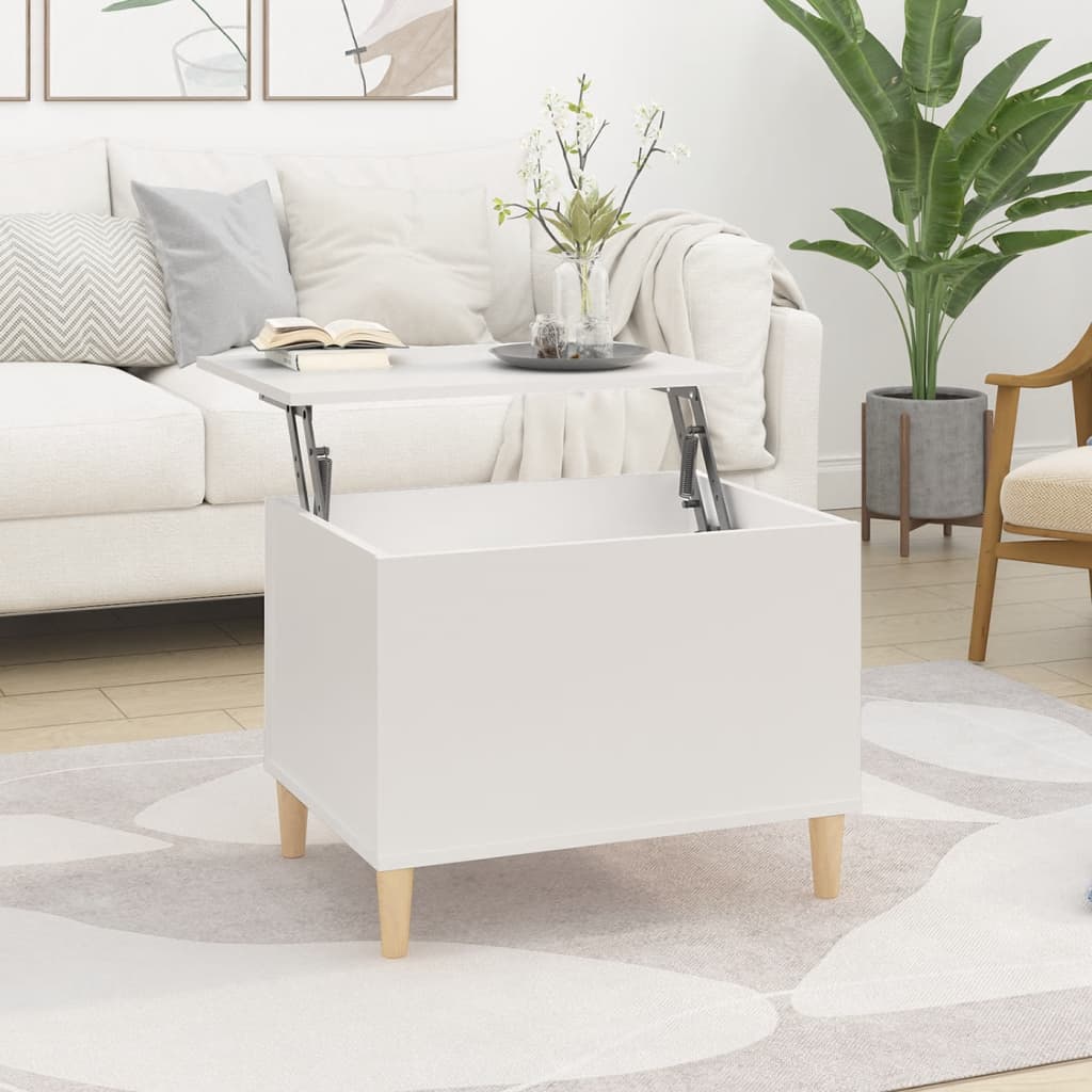 Salongbord Hvit 60X44,5X45 Cm Konstruert Tre
