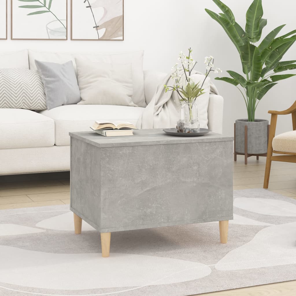Salongbord Betonggrå 60X44,5X45 Cm Konstruert Tre