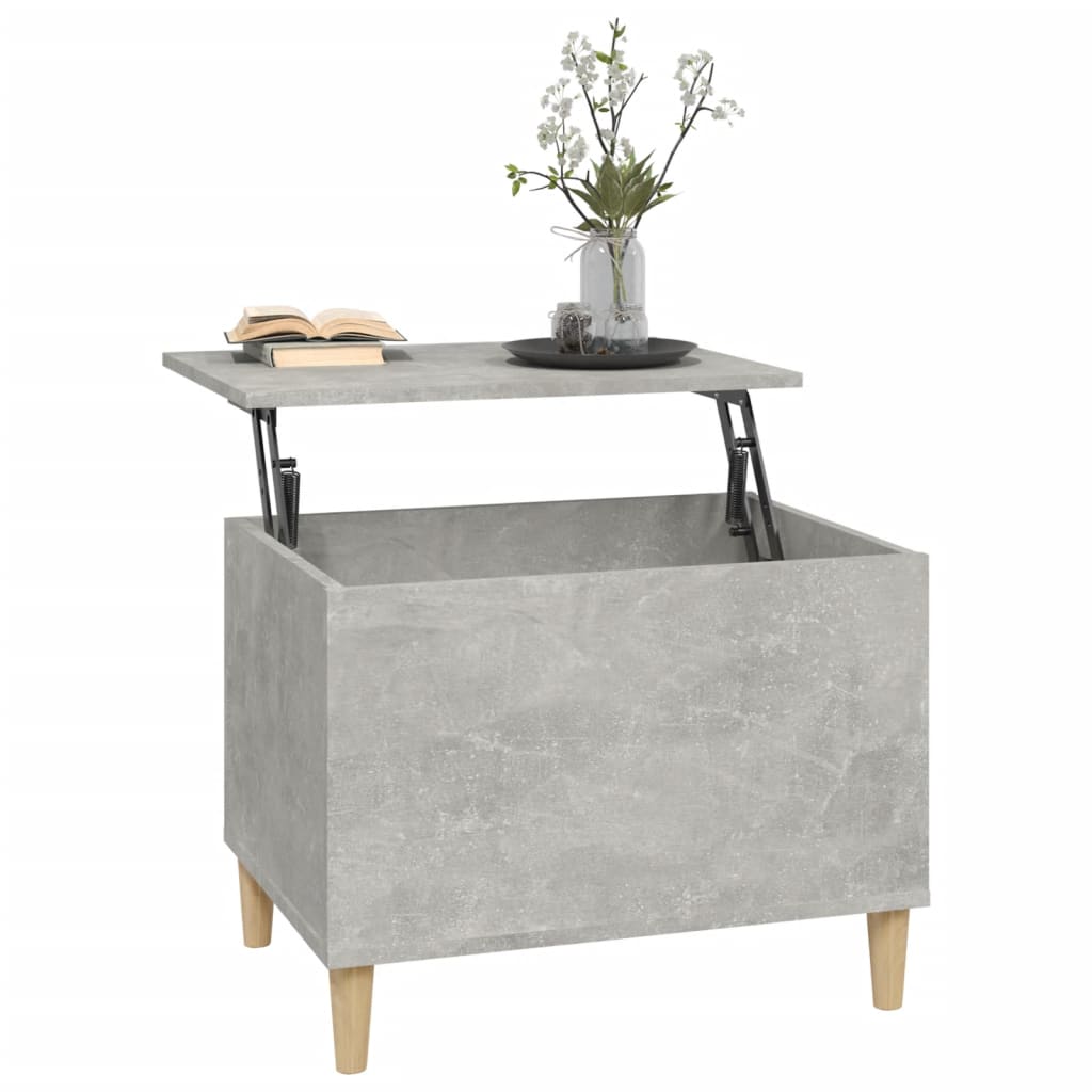 Salongbord Betonggrå 60X44,5X45 Cm Konstruert Tre