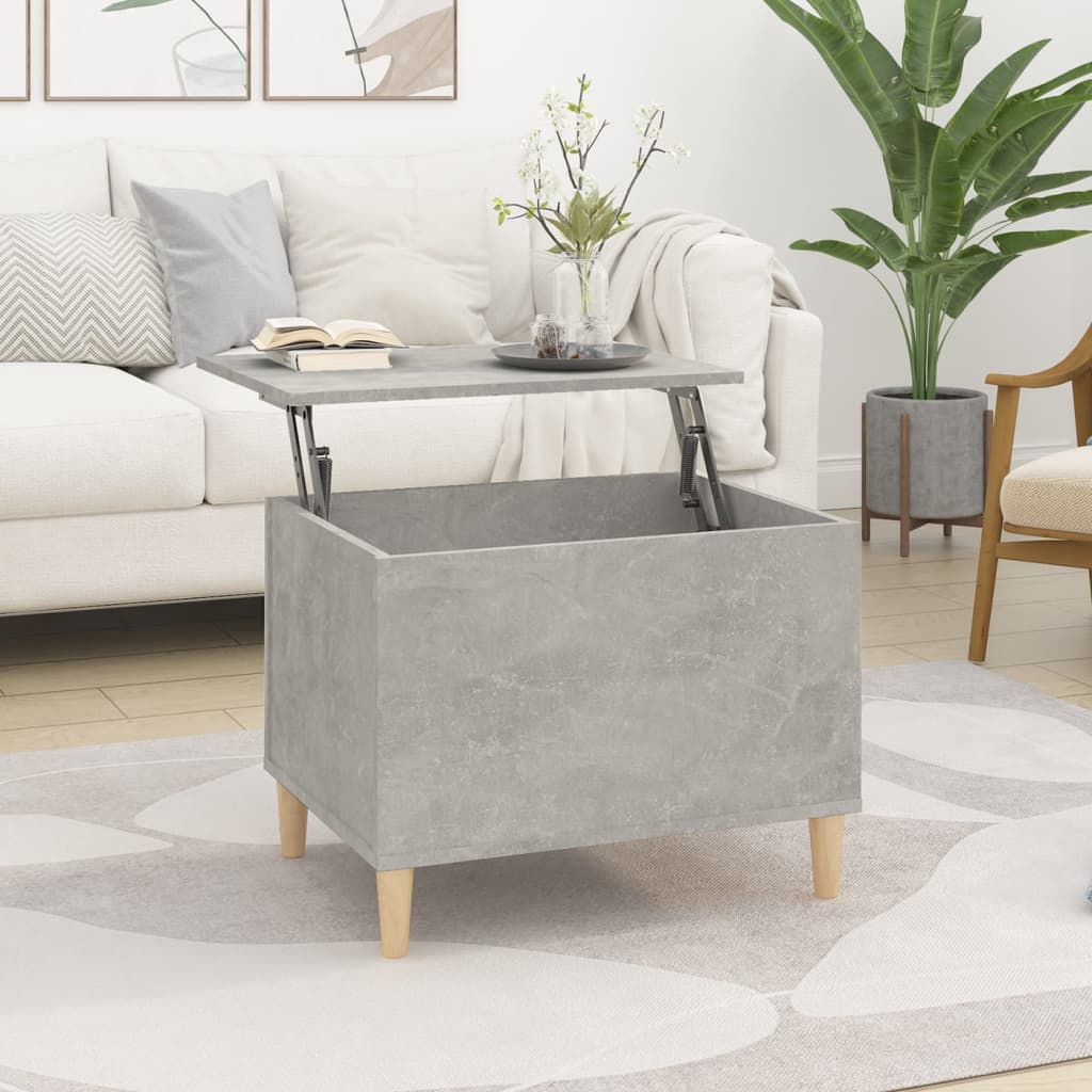 Salongbord Betonggrå 60X44,5X45 Cm Konstruert Tre
