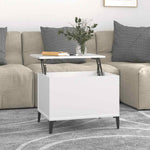 Salongbord Hvit 60X44,5X45 Cm Konstruert Tre